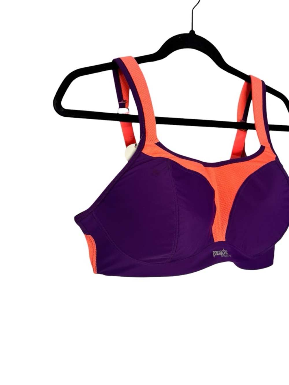 NEW Panache Sports 7341 Purple/Coral Multi Multiway Non Wired Bra Size 40DD - Picture 3 of 13